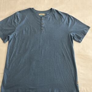 Magellan Outdoors Henley Classic Fit Short Sleeve Shirt Men's XL, Blue